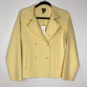 Eileen Fisher PM Lemon Double Breasted Ctn Jacket